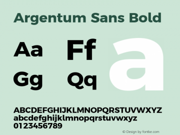 Argentum Sans Bold Version 2.006;January 23, 2021;FontCreator 13.0.0.2655 64-bit; ttfautohint (v1.8.3) Font Sample