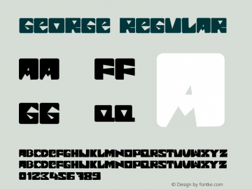 George Version 1.001;Fontself Maker 3.5.4 Font Sample