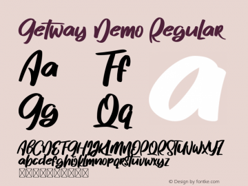 Getway Demo Version 1.003;Fontself Maker 3.5.1图片样张