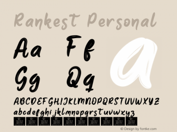 Rankest Personal Version 1.001;Fontself Maker 3.5.4图片样张