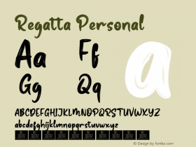 Regatta Personal Version 1.001;Fontself Maker 3.5.4 Font Sample