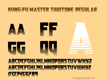 Kung-Fu Master Twotone Version 1.0; 2021 Font Sample