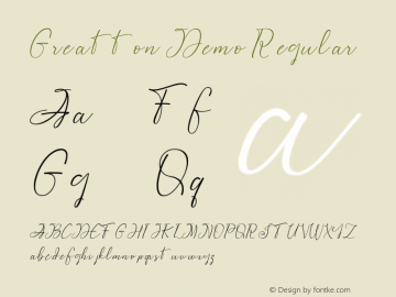 Greatton Demo Version 1.00;February 16, 2021;FontCreator 12.0.0.2555 64-bit Font Sample