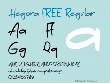 HegoraFREE Version 1.000 Font Sample