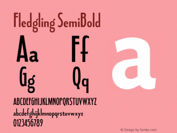 FledglingSb-Regular Version 1.001 Font Sample