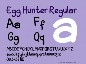 Egg Hunter Version 1.00;March 3, 2021;FontCreator 13.0.0.2683 64-bit Font Sample