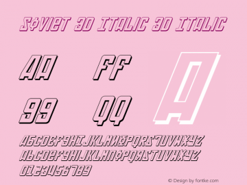 Soviet 3D Italic 3D Italic 2图片样张