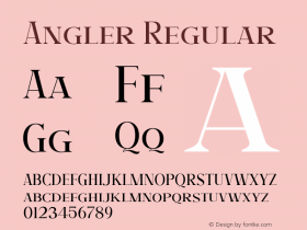 Angler-Regular Version 1.002;Fontself Maker 3.5.3 Font Sample