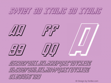 Soviet 3D Italic 3D Italic 2图片样张