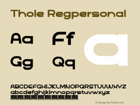 Thole Regpersonal Version 1.001;Fontself Maker 3.5.4 Font Sample