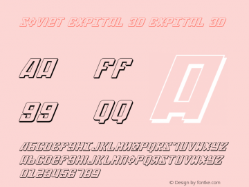 Soviet ExpItal 3D ExpItal 3D 2 Font Sample