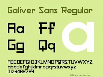 Galiver Sans Version 1.00;March 16, 2021;FontCreator 13.0.0.2683 64-bit图片样张