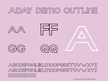 Aday Demo Outline Version 1.001;Fontself Maker 3.5.1 Font Sample