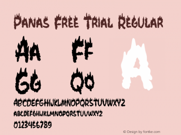 Panas Free Trial Version 1.00;February 5, 2021;FontCreator 13.0.0.2683 64-bit图片样张