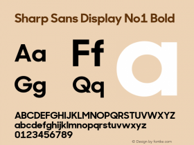 Sharp Sans Display No1 Bold Version 2.010图片样张