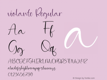 violante Version 1.00;April 7, 2021;FontCreator 11.5.0.2430 64-bit Font Sample