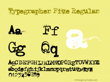 Typegrapher Five Version 1.00 April 8, 2021, initial release Font Sample