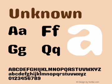 Unknown  Font Sample