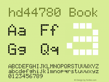 hd44780 Version 001.000 Font Sample