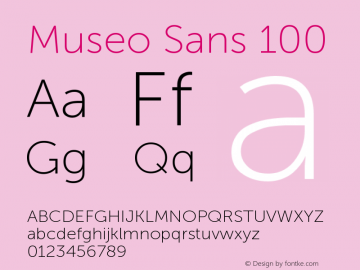 MuseoSans-100 1.000 Font Sample