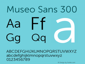 MuseoSans-300 1.000 Font Sample