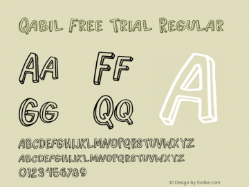 Qabil Free Trial Version 1.00;February 17, 2021;FontCreator 13.0.0.2683 64-bit图片样张