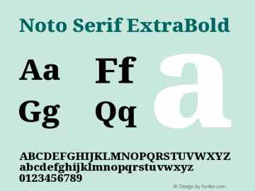 Noto Serif ExtraBold Version 2.003 Font Sample