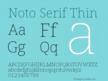 Noto Serif Thin Version 2.003图片样张
