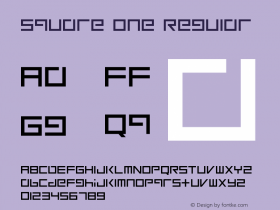 Square One Version 1.00;May 10, 2021;FontCreator 12.0.0.2567 64-bit Font Sample