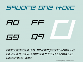 Square One Italic Version 1.00;May 10, 2021;FontCreator 12.0.0.2567 64-bit图片样张