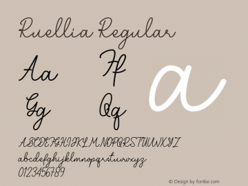 Ruellia Version 1.00;May 11, 2021;FontCreator 13.0.0.2683 64-bit Font Sample