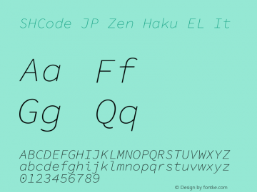 SHCode JP Zen Haku EL Itali Version 1.01图片样张