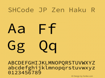 SHCode JP Zen Haku R Version 1.01图片样张