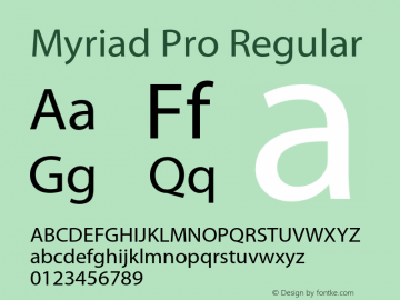 MyriadPro-Regular Version 2.037;PS 2.000;hotconv 1.0.51;makeotf.lib2.0.18671图片样张