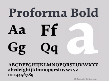 Proforma-Bold 001.000 Font Sample