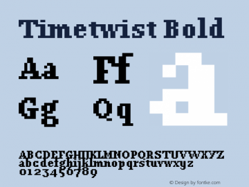 Timetwist Bold Version 1.000;hotconv 1.0.109;makeotfexe 2.5.65596图片样张