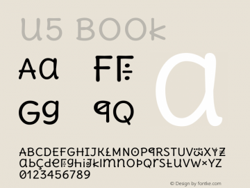 u5 Version 1.002 Font Sample