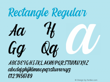 Rectangle Version 1.00;April 20, 2021;FontCreator 13.0.0.2683 64-bit Font Sample