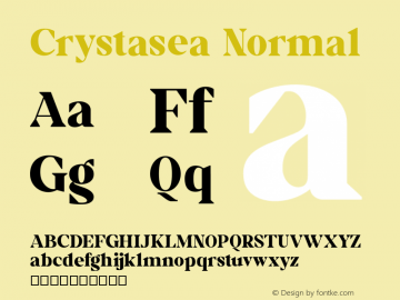 Crystasea Version 001.000 Font Sample