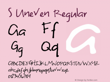 S Uneven Regular 2002; 1.0, initial release图片样张