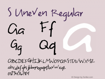S Uneven Regular 2002; 1.0, initial release图片样张