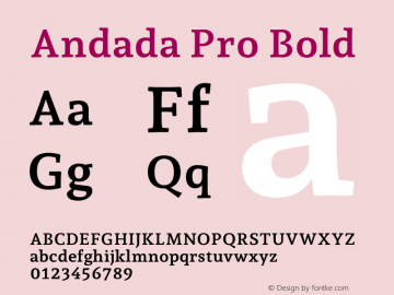 Andada Pro Bold Version 3.003图片样张