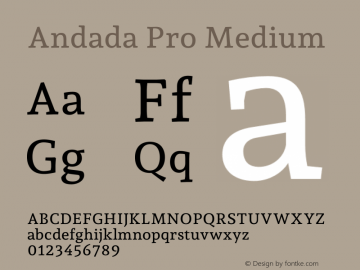 Andada Pro Medium Version 3.003图片样张