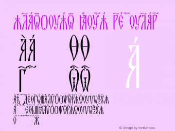 Zlatoust kUcs Regular Version 1.1; 2003 Font Sample