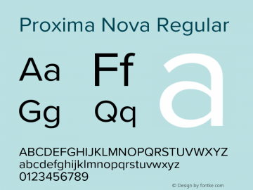 Proxima Nova Version 3.018;PS 003.018;hotconv 1.0.88;makeotf.lib2.5.64775 Font Sample