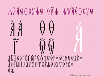 Zlatoust Ucs SpacedOut Version 1.1; 2003 Font Sample