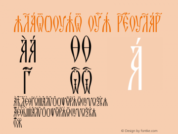 Zlatoust Ucs Regular Version 1.1; 2003 Font Sample
