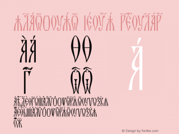 Zlatoust ieUcs Regular Version 1.1; 2003 Font Sample