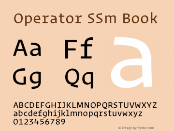 OperatorSSm-Book Version 1.0 Font Sample