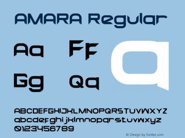 AMARA Version 1.00;May 28, 2021;FontCreator 13.0.0.2683 32-bit图片样张